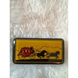 Vintage Wells Fargo Stagecoach Fridge Magnet Western Horse Carriage Souvenir
